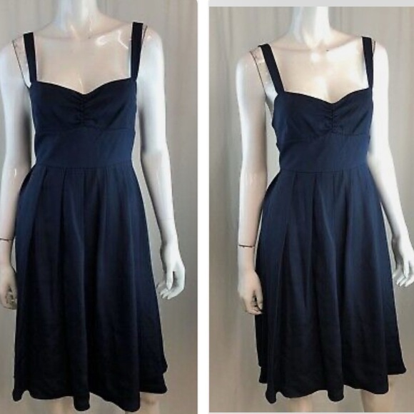 J. Crew Dresses & Skirts - J. Crew Silk Sweetheart A-line 100% Silk Dress Womens Size 4 Black Empire Waist